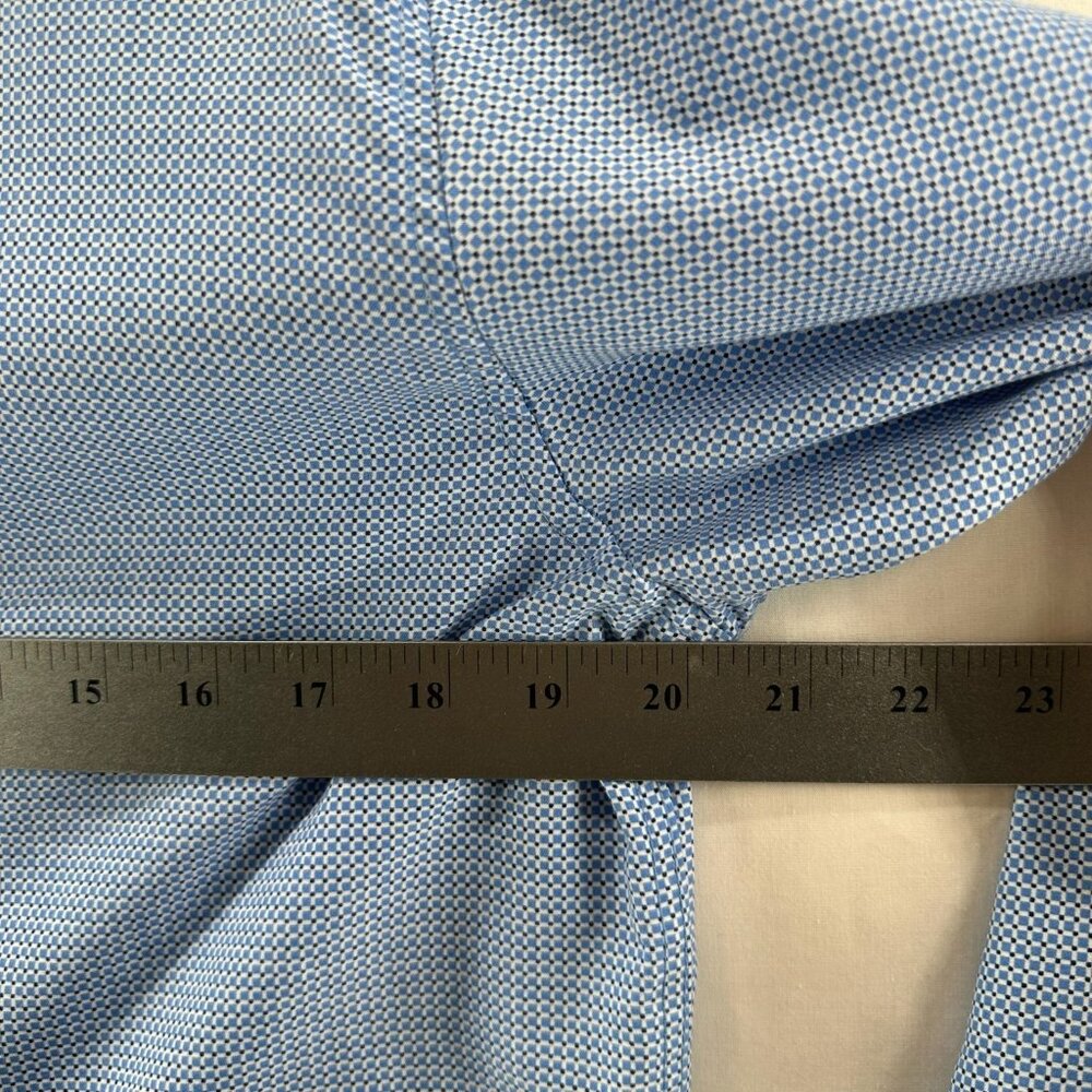 Nicole Miller Dress Shirt Mens Size M Corporate Long Sleeve Button Up Blue - Picture 7 of 11